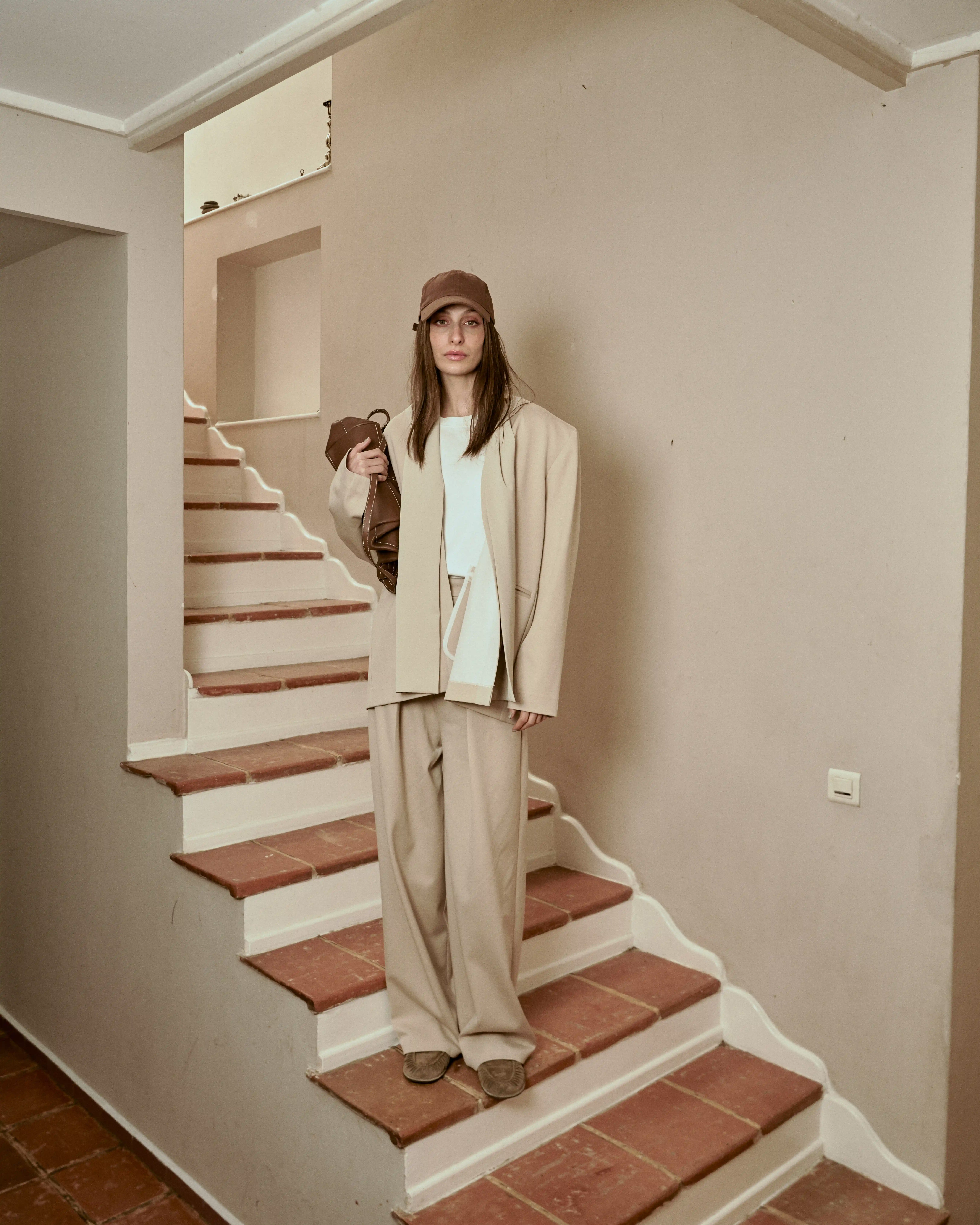 شلوار گاباردين نيم بگ